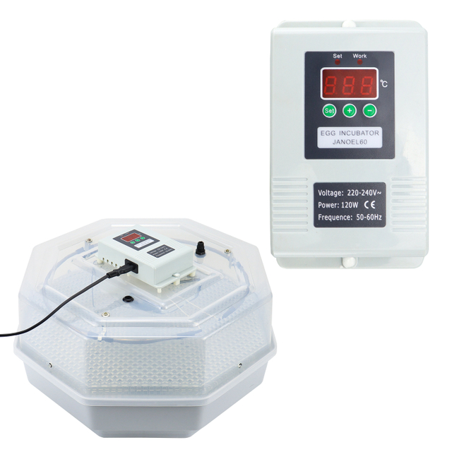 JANOEL Incubadora Automática 42 Huevos para Pollo Pato Pájaro para Granja Casera