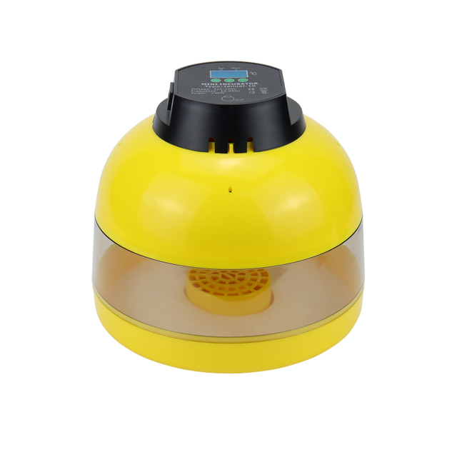 Incubadora de huevos amarilla, tamaño pequeño, 10 huevos para pollo, pato, codorniz