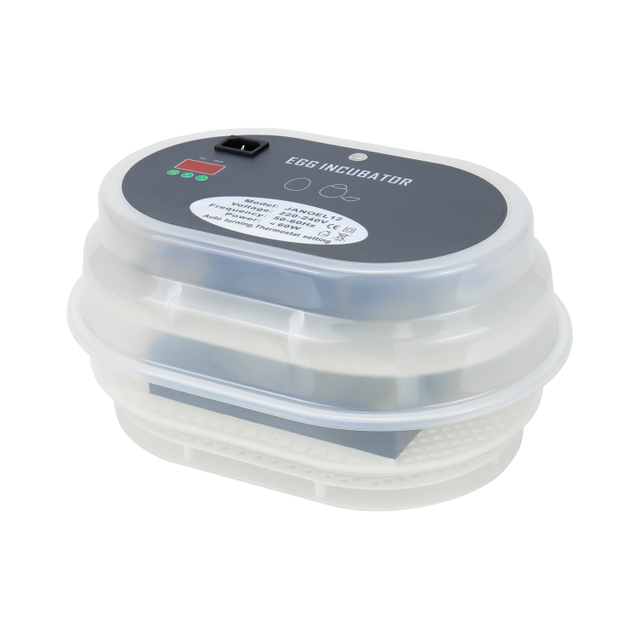 Incubadora pequeña con 12 huevos de gallina, giro automático de huevos para granja escolar en casa